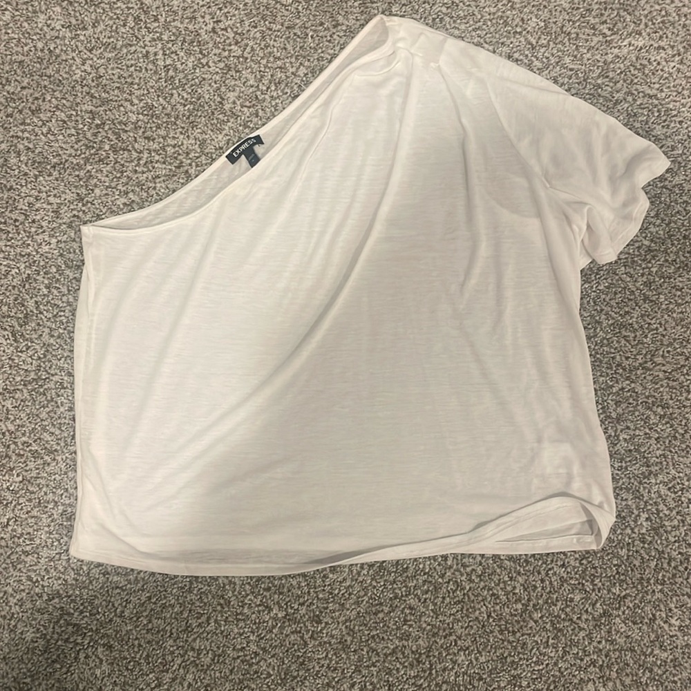 Express one-shoulder tshirt material top!